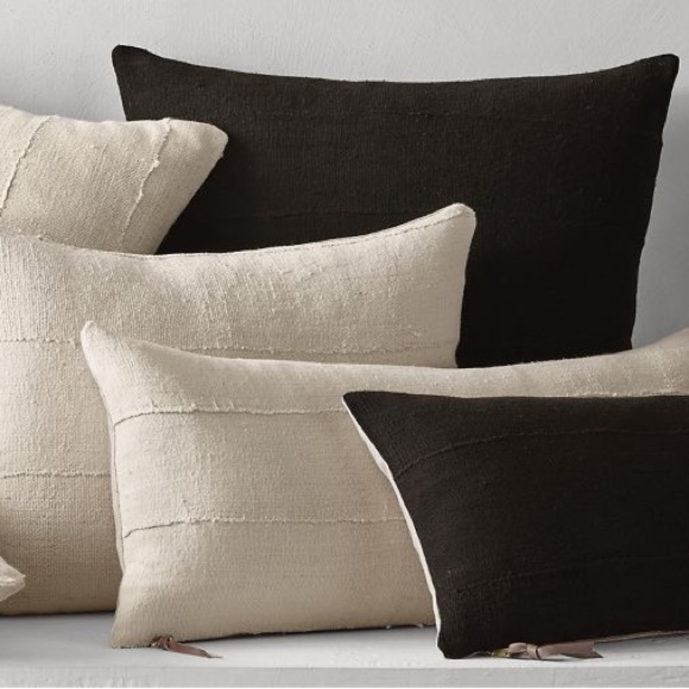 Restoration Hardware African Mud Cloth Throw Pillow Covers - Pair